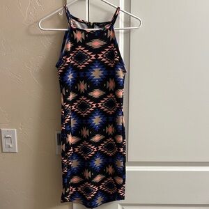 Rue21 Geometric Print Mini Dress - Black, Blue, Pink